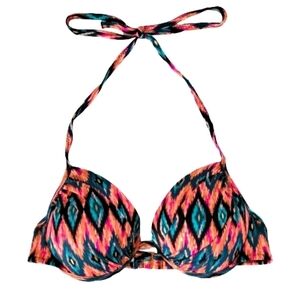 Shade & Shore Ikat Diamond Padded Bikini Top